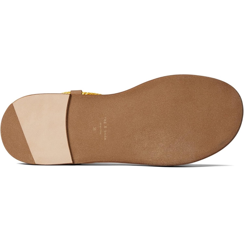 Rag & bone infinity leather or nylon saffron /brown sandals new in box 37 or 7 m - Picture 6 of 10